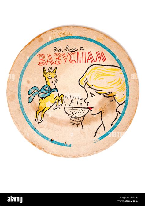 Vintage Beermat Advertising Babycham Drink Stock Photo - Alamy