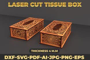 Tissue Box Laser Cut Svg Tissue Box Set Graphic By Laijuakter