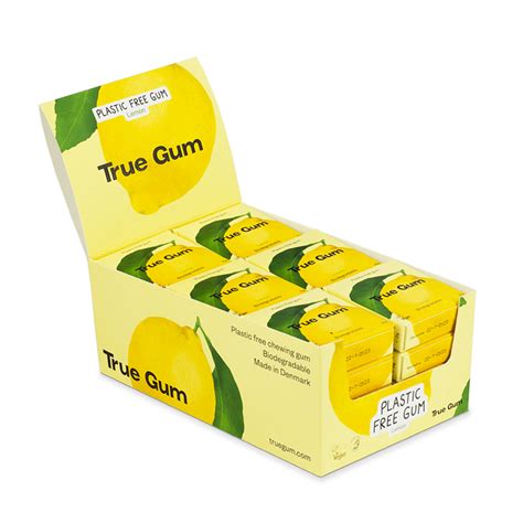 Yellow Fruity Delicious Lemon Gum Plastic Free Gum True Gum