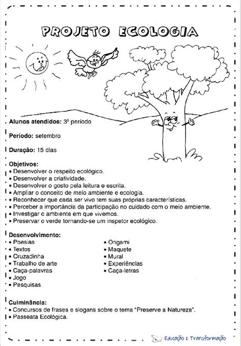 Plano De Aula Sobre Meio Ambiente Para Series Iniciais E Educação Infantil