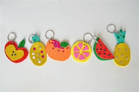 Kids Summer Craft Camp Session 7: Foam Fruit Keychains — Apricot Polkadot