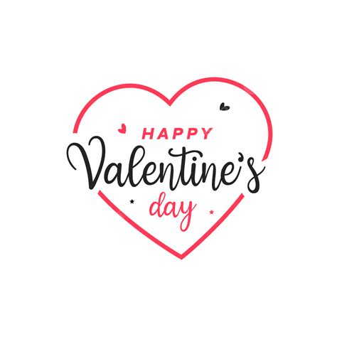 Happy Valentine Day Vector Hd Images Happy Valentines Day Typography