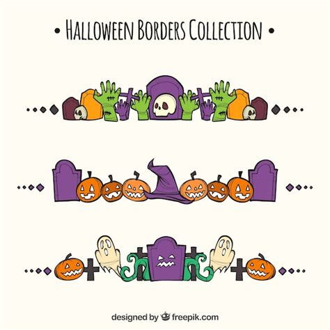 Free Vector Halloween Border Pack