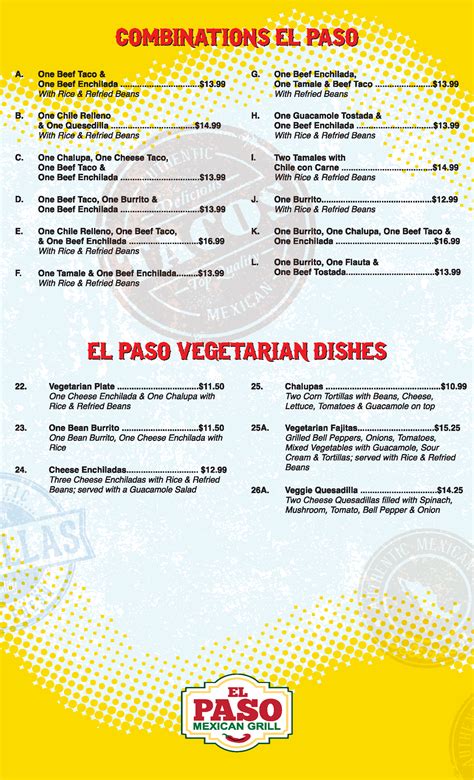 Our Menu Mexican Food In New Iberia LA Comida