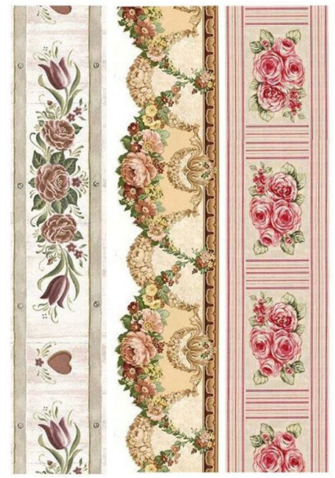 Printable Border For Dollhouse Decoupage Printables Decoupage Paper