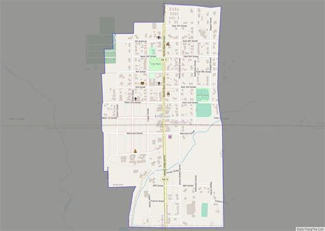 Map of Emerson village, Nebraska