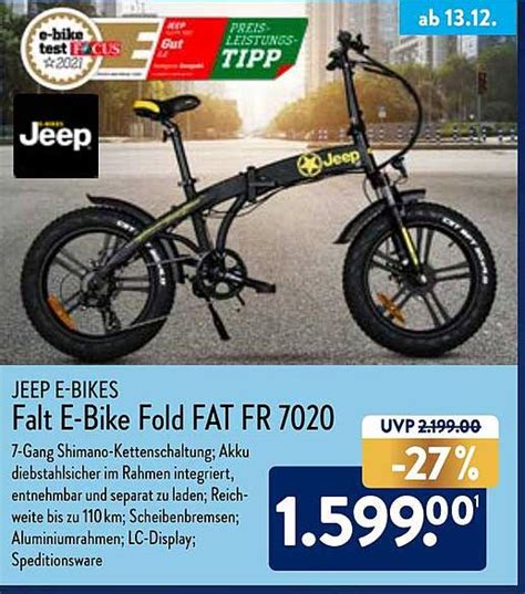 Jeep Faltbares E Bike Fold Fat Fr Angebot Bei Aldi Sud