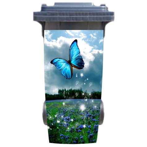 Diy 3d Garden Butterfly Removable Waterproof Sticker Decals Rubbish Bin