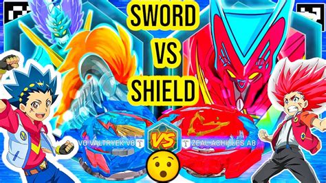 SWORD VS SHIELD Valt VS Aiger Valtryek V8 VS Achilles A8 Beyblade