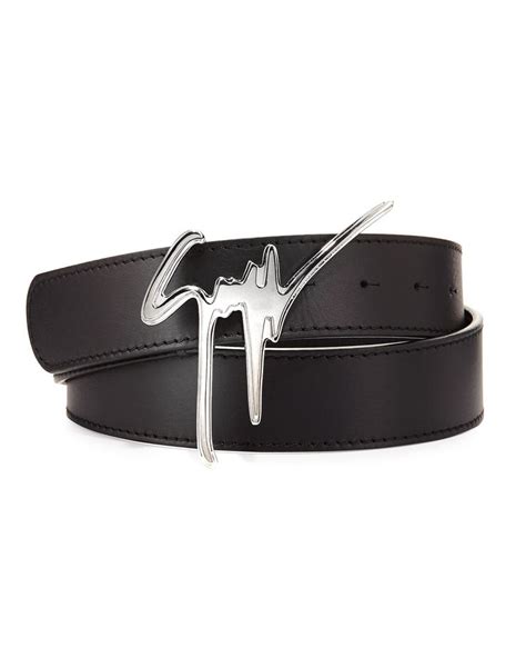 Men S Signature Leather Logo Belt Balenciaga Belt Fendi Belt Leather