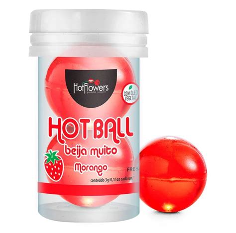 Bolinha Beijável Morango Hot Unidades Hot Flowers UpSex Sex Shop