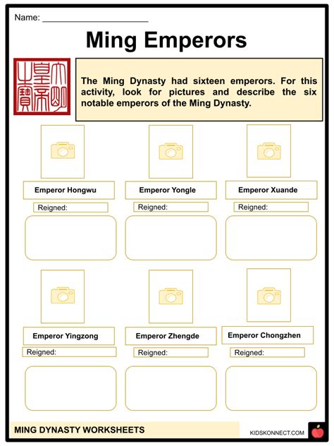 Ming Dynasty Facts And Worksheets History Dynasty Achievements