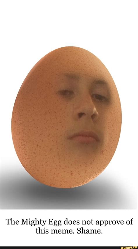 The Mighty Egg Does Not Approve Of This Meme Shame Memes Funny