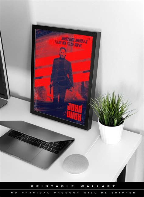 John Wick Movie Wall Art, John Wick Printable Poster, Movie Home Decor ...