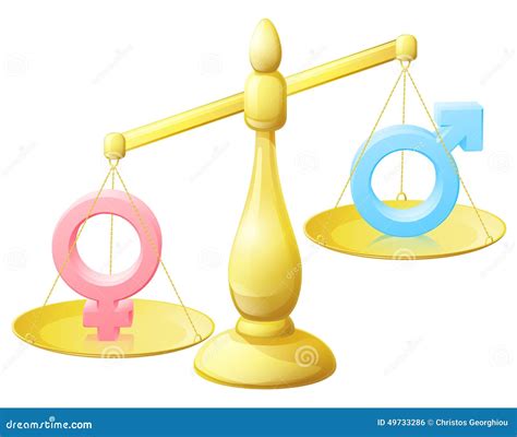 Gender Equality Scales Concept Stock Vector Image