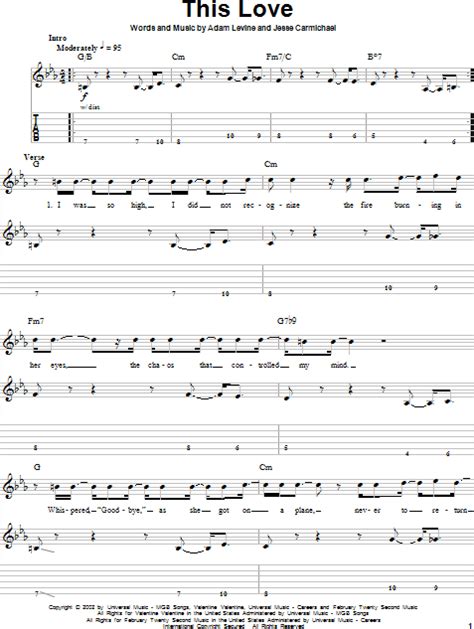 This Love Guitar Tab Play Along Zzounds