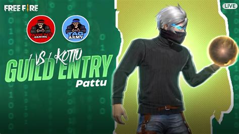 Vs Kottu Guild Entry Pattu Free Fire Live Telugu Unlimited