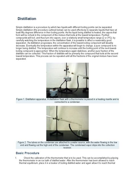 Distillation: Basic Procedure | PDF | Distillation | Boiling