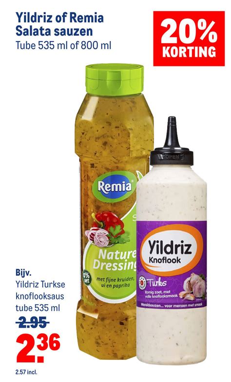 Yildriz Of Remia Salata Sauzen Aanbieding Bij Makro