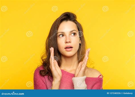 Surprised Astonished Overwhelmed Girl Reaction Stock Photo - Image of ...