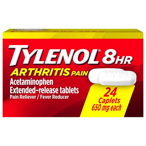 Tylenol Hr Arthritis Pain Relief Acetaminophen Caplets Shop Pain