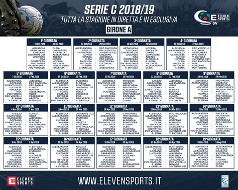 Serie C 2018 19 Il Calendario Del Girone A Calcio Toscano