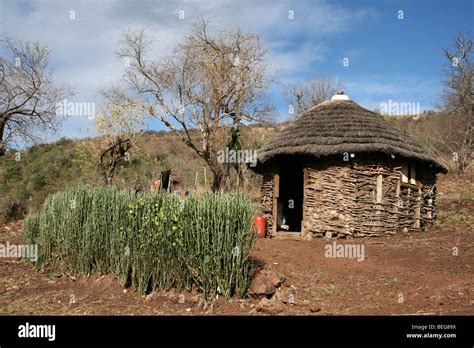 Zulu Village Hut Taken In KwaZulu-Natal Province, South Africa Stock ...