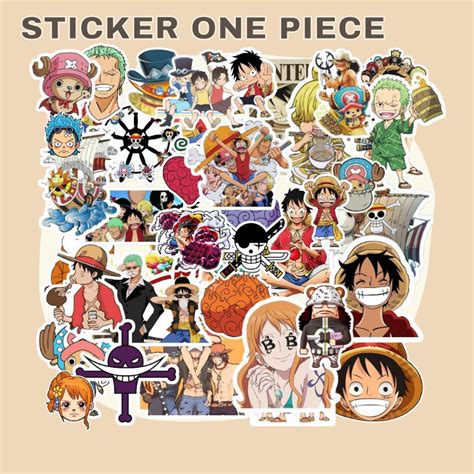 Jual STICKER ONE PIECE LUFFY ZORO NAMI CHOPPER WATERPROOF Shopee