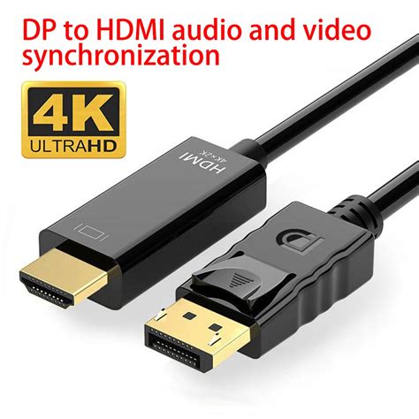 K Displayport Do Hdmi Kompatybilny Kabel Audio Wideo Port Wy Wietlacza