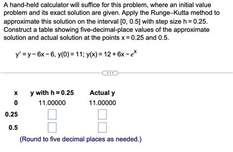 Solved A Hand Held Calculator Will Suffice For This Problem Chegg