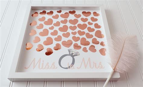 Rose Gold Bridal Shower Guest Book Miss To Mrs For 50 Guests Itzy Zazzy