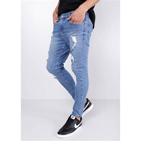 CalÇa Jeans Skinny Cropped Rasgos Azul MÉdio Gang Masculina Azul