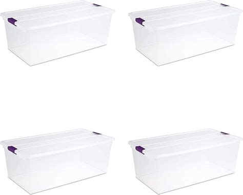 Sterilite 17641704 110 Quart104 Liter Clearview Latch Box