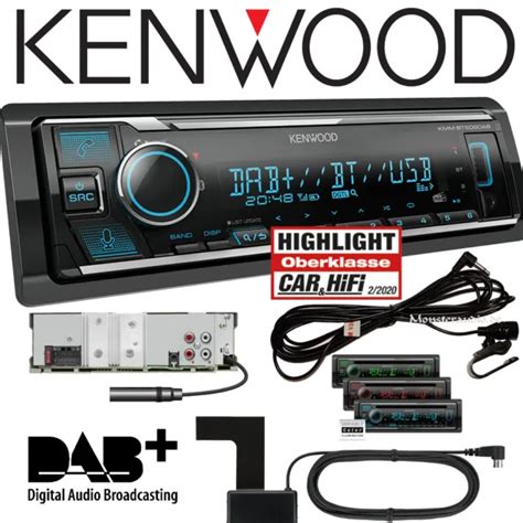 Kenwood Kmm Bt Dab Mit Dab Antenne Autoradio Din Digital Radio