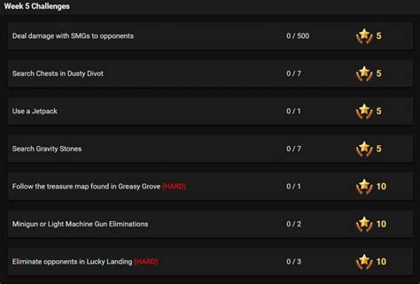 Fortnite Season 4 Week 5 Leaked Challenges Fortnite Insider
