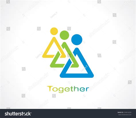 Together Symbol Template Logo Design Vector Stock Vector 224016259 - Shutterstock