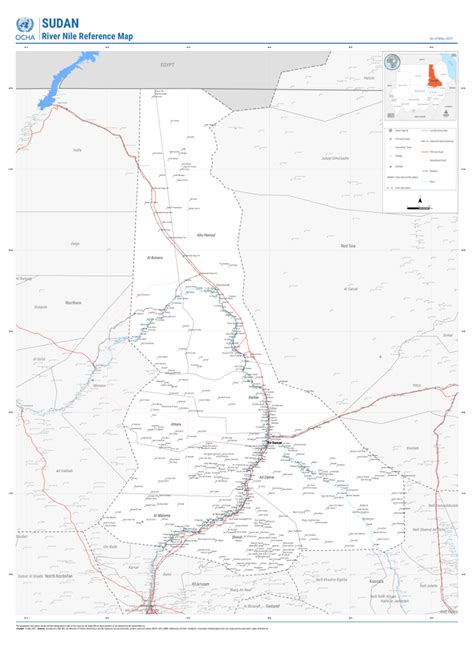 Sudan: River Nile Reference Map (As of May 2021) | OCHA