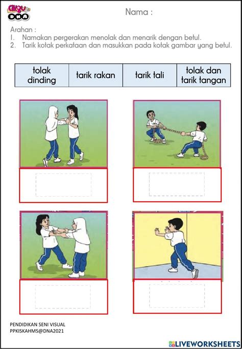 Pergerakan Bukan Lokomotor Online Worksheet Live Worksheets