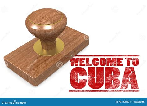 Red Rubber Stamp With Welcome To Cuba Stock Illustration Illustration