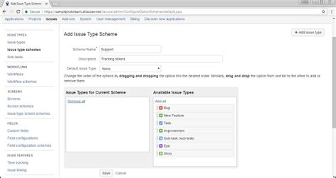 JIRA Issue Types