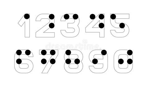 N Meros De Alfabeto Braille Versi N En Ingl S Del Alfabeto Braille