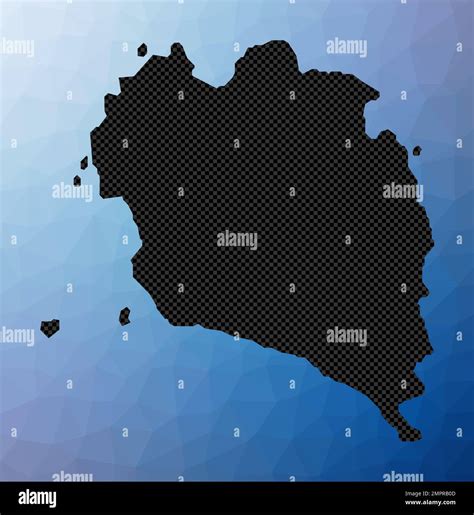 Ko Pha Ngan Geometric Map Stencil Shape Of Ko Pha Ngan In Low Poly