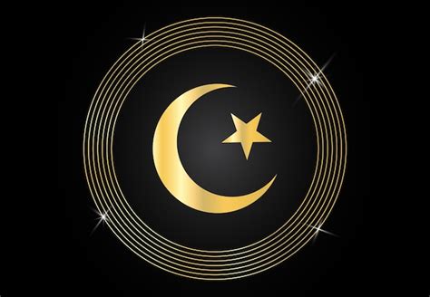 Islam Symbol Der Stern Und Der Halbmond Symbol Des Islamischen Symbols