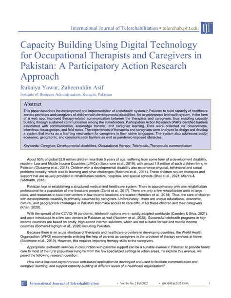 PDF Capacity Building Using Digital Technology For Occupational