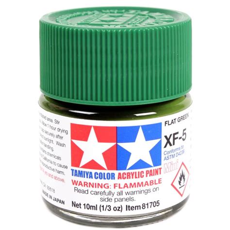 Tamiya Color Xf Acrylic Paint 10ml Xf 5 Flat Green