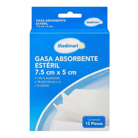 Gasa Medimart Absorbente Est Ril Cm X Cm Pzas Walmart