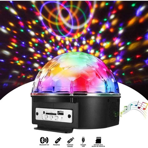 Bola Globo De Luz Rgb Bluetooth Pen Drive Usb Mp3 Lojas Emix Encontre