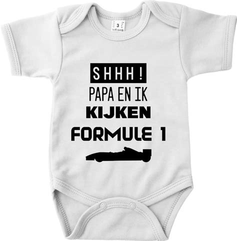 Baby Rompertje Met Tekst Shhh Papa En Ik Kijken Formule Wit