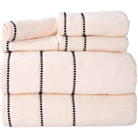 Somerset Home Quick Dry 100 Cotton Zero Twist 6 Piece Towel Set