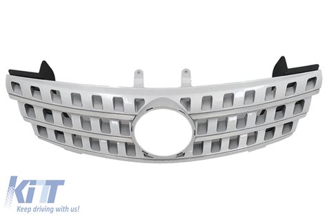 Central Front Grille Suitable For Mercedes Ml W Chrome